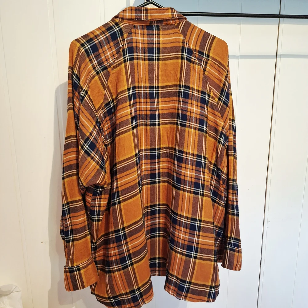 Vanilla Star Orange Brown Plaid Size 2XL Very Good Condition Perfect For Fall - Picture 2 of 3